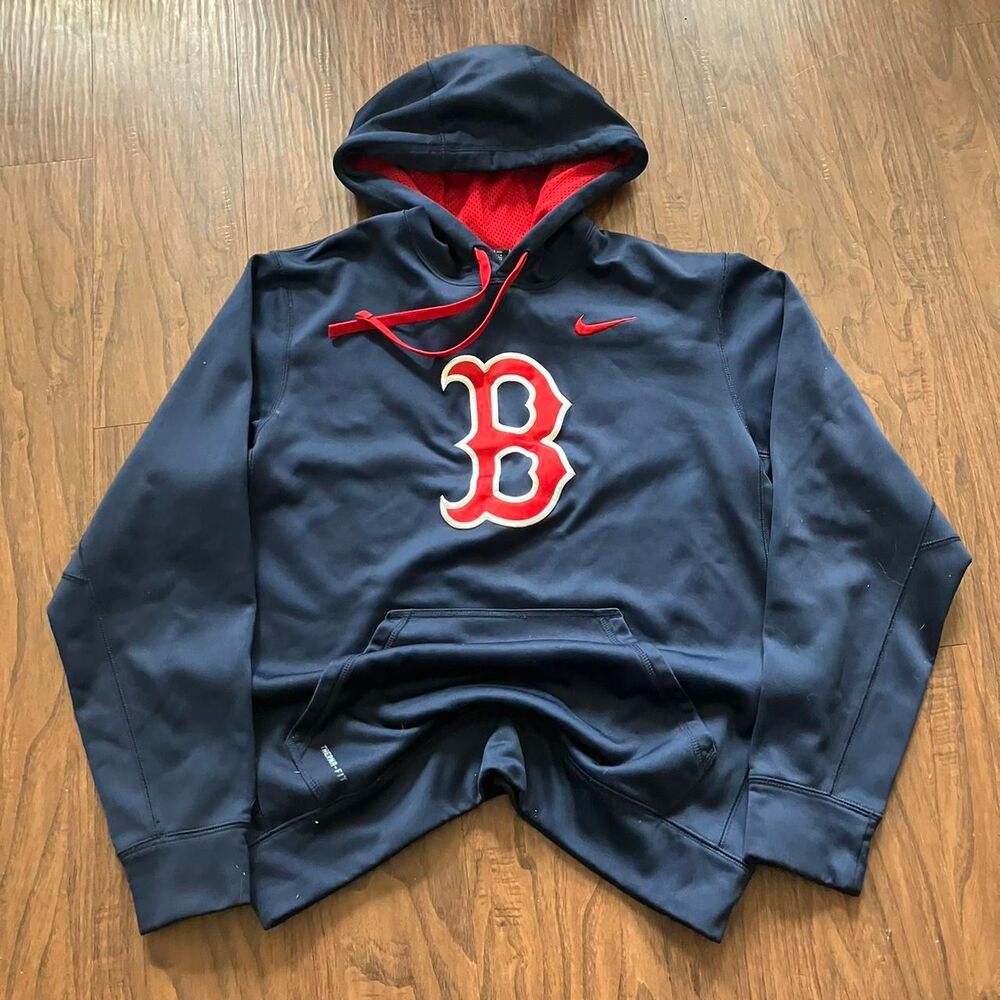 Nike Men's Navy and Blue Hoodie